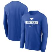 Kentucky Nike Dri-Fit Sideline Team Issue Long Sleeve Tee